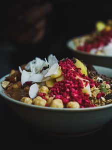 Preview wallpaper salad, nuts, berries