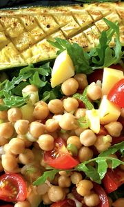 Preview wallpaper salad, vegetables, chickpeas, food