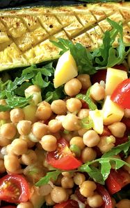 Preview wallpaper salad, vegetables, chickpeas, food