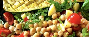 Preview wallpaper salad, vegetables, chickpeas, food