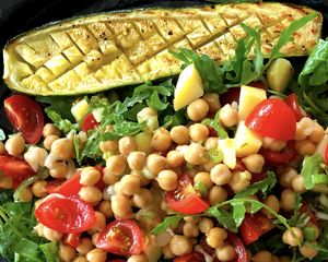 Preview wallpaper salad, vegetables, chickpeas, food