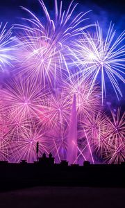 Preview wallpaper salute, city, holiday, fireworks