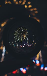 Preview wallpaper salute, fireworks, lens, holiday