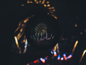 Preview wallpaper salute, fireworks, lens, holiday