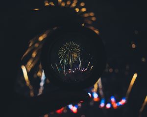 Preview wallpaper salute, fireworks, lens, holiday