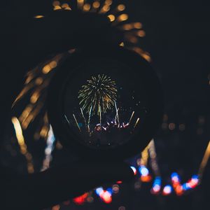 Preview wallpaper salute, fireworks, lens, holiday