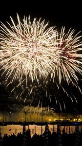 Preview wallpaper salute, fireworks, sky, dark