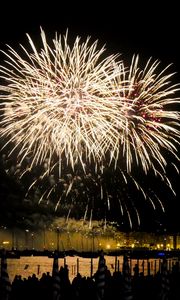 Preview wallpaper salute, fireworks, sky, dark
