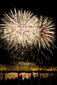 Preview wallpaper salute, fireworks, sky, dark