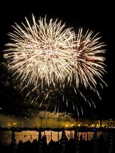 Preview wallpaper salute, fireworks, sky, dark