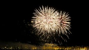 Preview wallpaper salute, fireworks, sky, dark