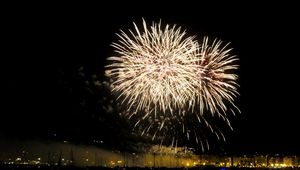 Preview wallpaper salute, fireworks, sky, dark
