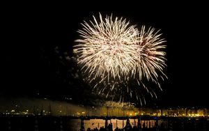 Preview wallpaper salute, fireworks, sky, dark