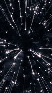 Preview wallpaper salute, fireworks, sparks, glitter, dark background