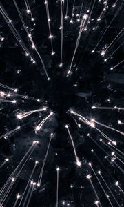 Preview wallpaper salute, fireworks, sparks, glitter, dark background