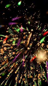 Preview wallpaper salute, fireworks, sparks, glitter, bokeh, glare