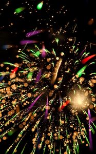 Preview wallpaper salute, fireworks, sparks, glitter, bokeh, glare