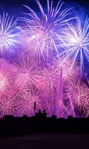 Preview wallpaper salute, night, fireworks, beautiful