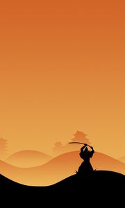 Preview wallpaper samurai, night, silhouette