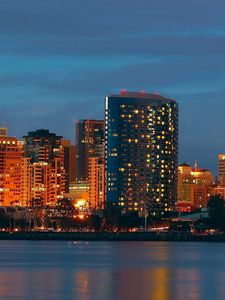 Preview wallpaper san - diego, california, river, skyscrapers