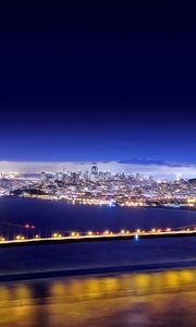 Preview wallpaper san - francisco, california, usa, bridge, lights, city