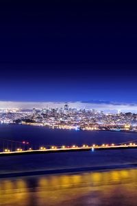 Preview wallpaper san - francisco, california, usa, bridge, lights, city