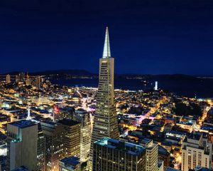 Preview wallpaper san - francisco, city, night, top view