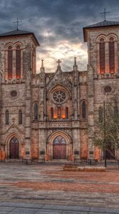 Preview wallpaper san antonio, texas, sunset, building, architecture, hdr