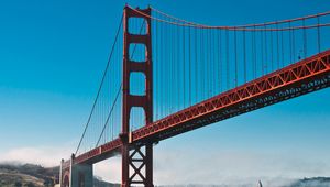 Preview wallpaper san francisco, golden gate, sailboat, bay, ocean, sky, water