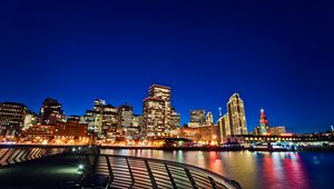 Preview wallpaper san francisco, night, city, lights, bridge