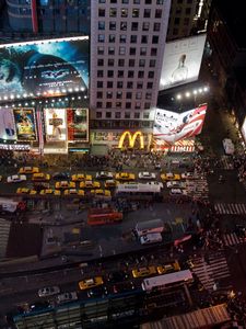 Preview wallpaper san francisco, street, view from above, evening, buildings, taxi