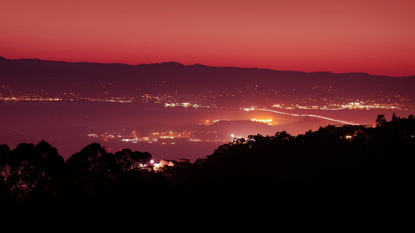 1366x768 Wallpaper san francisco, united states, night city, city lights