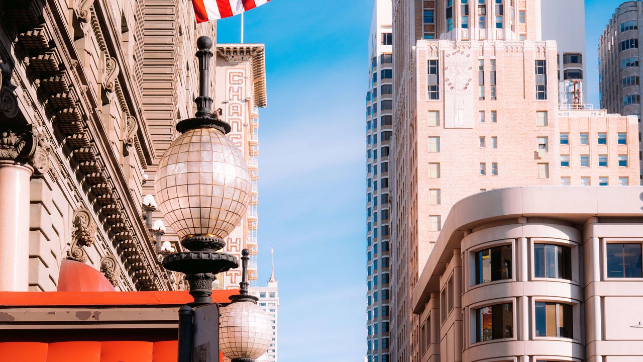 Wallpaper san francisco, usa, city, street, flag