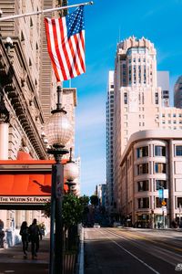 Preview wallpaper san francisco, usa, city, street, flag