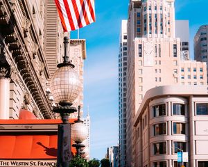 Preview wallpaper san francisco, usa, city, street, flag