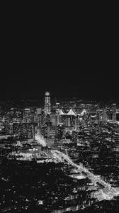 Preview wallpaper san francisco, usa, skyscrapers, night city, bw