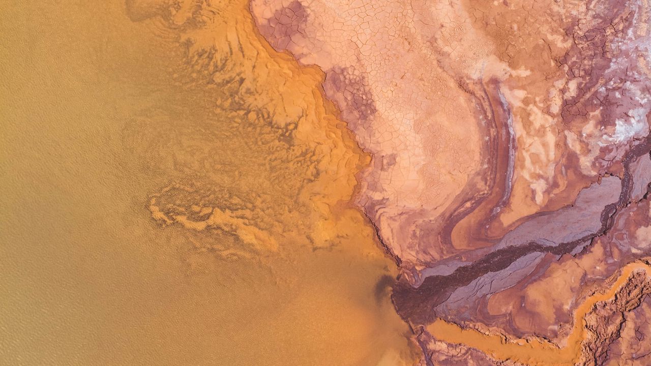 Wallpaper sand, aerial view, relief, texture