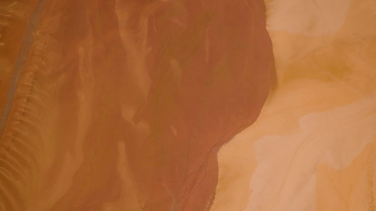 Wallpaper sand, aerial view, relief, texture, brown