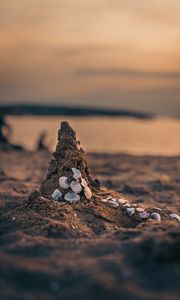 Preview wallpaper sand, beach, conch, sea