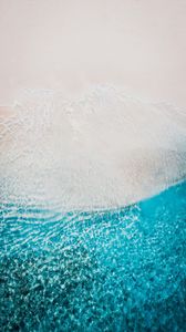 Preview wallpaper sand, beach, ocean, aerial view