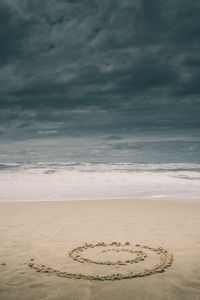 Preview wallpaper sand, beach, sea, spiral