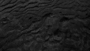 Preview wallpaper sand, black, relief, dark, desert, surface