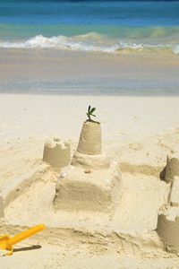 Preview wallpaper sand, castle, beach, sea