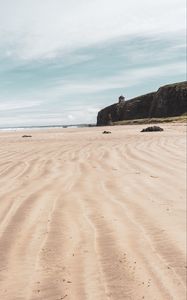 Preview wallpaper sand, coast, mountain, landscape