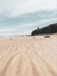 Preview wallpaper sand, coast, mountain, landscape