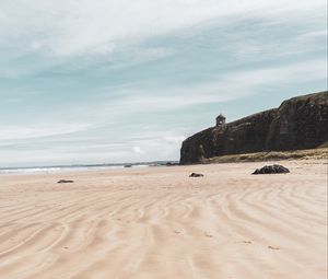 Preview wallpaper sand, coast, mountain, landscape