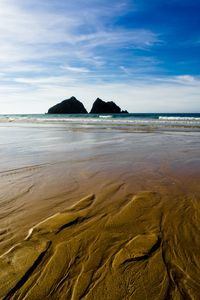 Preview wallpaper sand, coast, rocks, sea