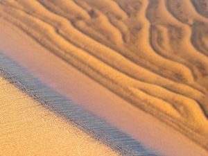 Preview wallpaper sand, coast, sandy, water