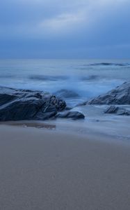 Preview wallpaper sand, coast, sea, nature