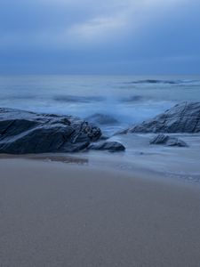 Preview wallpaper sand, coast, sea, nature